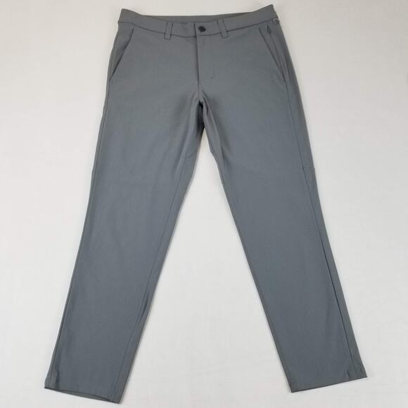 Lululemon Pants Mens 32x27 ABC Commission Warpstreme Slim Gray Chino M5AF0S - Picture 1 of 10